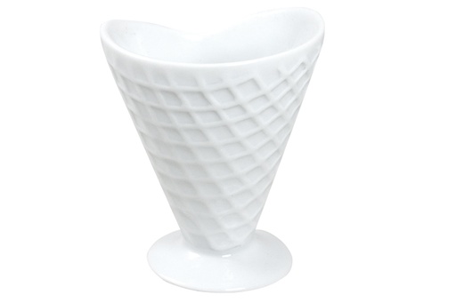 [00099088] C&T - WITTE PORSELEINEN IJSCOUPE DIAM. 9 CM H 11,5 CM