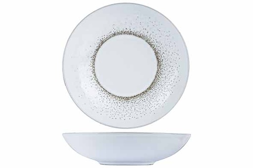 [00099101] PROOF - ASSIETTE CREUSE REVIDA PUNCTA DIAM. 21CM EN PORCELAINE - 4924001