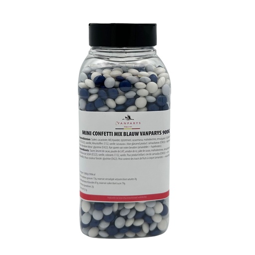 [00099110] VANPARYS - MINI CONFETTI DRAGÉE MIX NAVY BLUE/SKY BLUE/WHITE 900 GRS