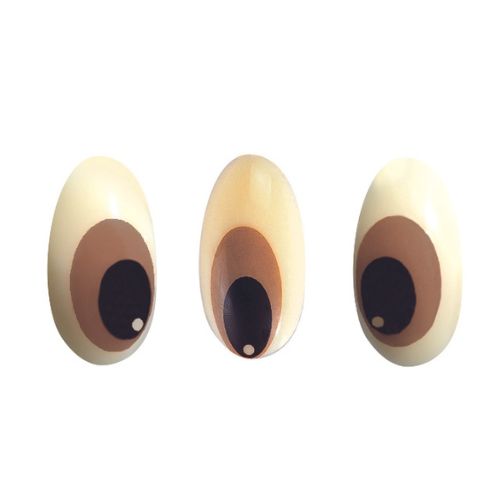 [08056603] 087028 PCB OVAL EYES PAG 3 ONTWERPEN 2.2X1.3 CM 171STKS ***OP/ORDER***