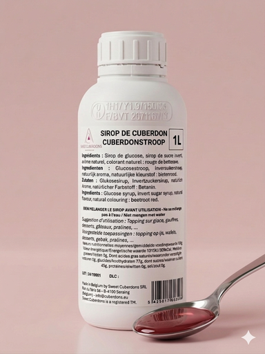[00099180] SWEET CUBERDON SIROP DE CUBERDON FRAMBOISE 1,4KG