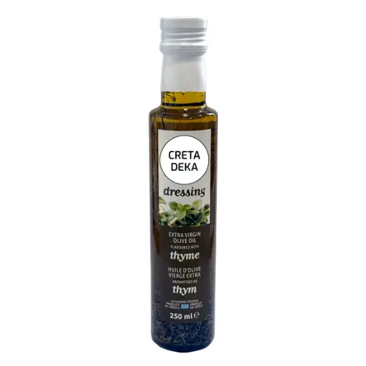 [00099269] CRETA DEKA - HUILE D'OLIVE EXTRA VIERGE INFUSÉE AU THYM 250ML