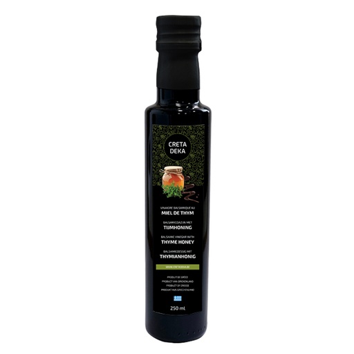 [00099275] CRETA DEKA - VINAIGRE BALSAMIQUE AU MIEL DE THYM 250ML 