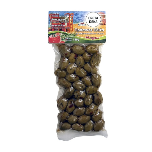 [00099279] CRETA DEKA - OLIVES VERTES SOUS-VIDE AU ROMARIN ET À LA TOMATE 150GR