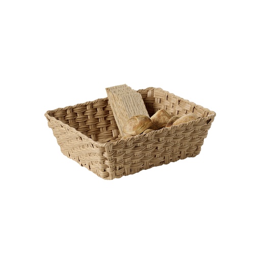 [00099349] APS BEIGE WOVEN BASKET  POLYPRO GN1/2 - 32.5X26.5XH10CM  