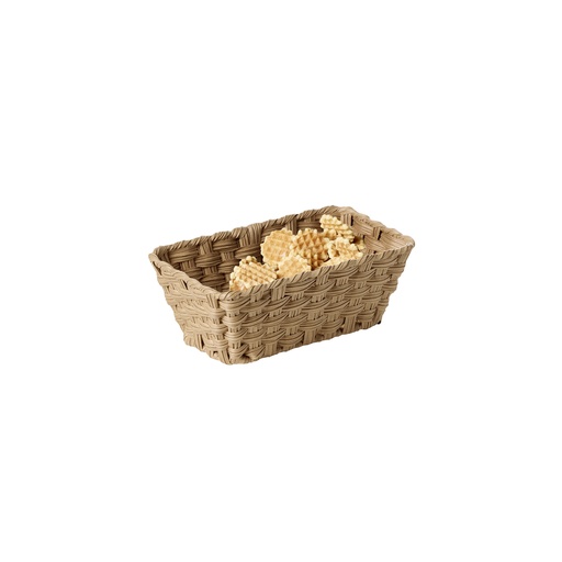 [00099351] APS CORBEILLE TRESSEE BEIGE  POLYPRO GN1/4 - 26.5X16.2XH10CM    