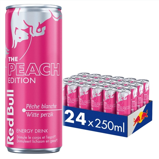 [00099786] BOISSON RED BULL PECHE BLANCHE 24 X 25CL CANETTE SLEEK ***S/CDE*** 