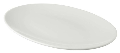[00099802] MAXIME PRO - OVAAL BORD IN WIT PORSELEIN 35 X 24,5CM