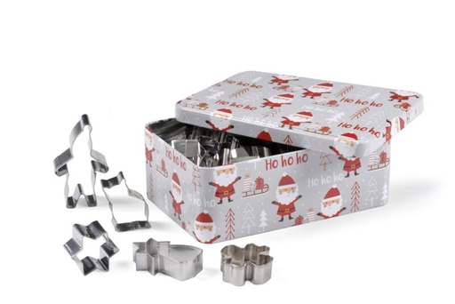 [60251895] PATISSE BOÎTE 25 EMPORTE PCES NOËL INOX ASSORTIS
