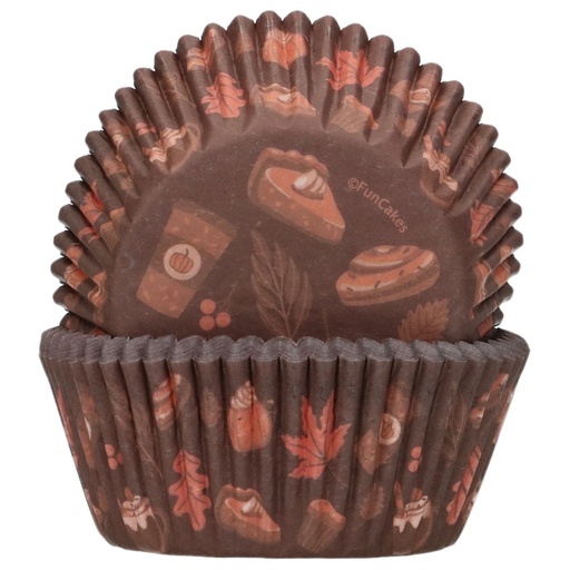 [00101979] FUNCAKES - CUPCAKE CASES - AUTUMN - 48PCS
