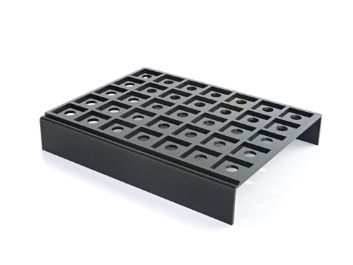 [00101992] PIDY - ZWARTE MULTIFUNCTIONELE DISPLAYSTANDAARD VOOR 35 APERITIEFHAPJES - STEVIG PLASTIC - 371 × 293 × 65MM