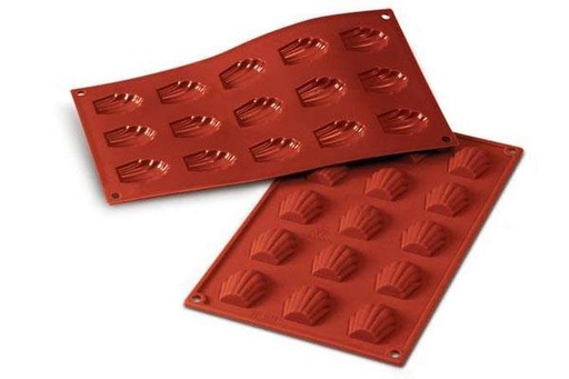 [57663824] SILIKOMART SF031 MOULE 15 MINI MADELEINES 44X34 H 10MM 10ML ML ANTI-ADHESIF GN1/3 -50° À 250°