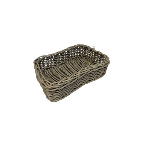 [50626055] PANIER COMPOSITE GRIS RECTANGULAIRE 30*20*10 CM