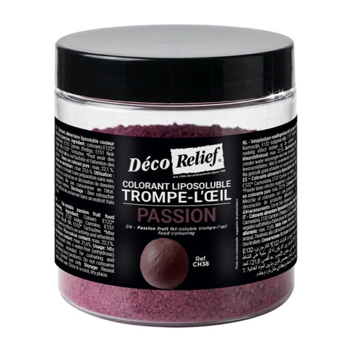 [00102296] LIPOSOLUBLE FOOD COLORING FOR TROMPE-L'OEIL - PASSION FRUIT - 100 G