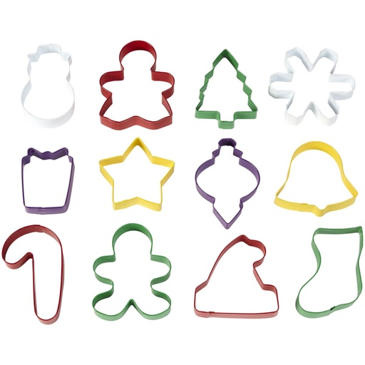 [00102360] WILTON - SET OF 12 CHRISTMAS COOKIE CUTTERS