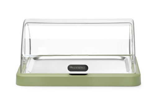 [00102378] HENDI - UNIQ GREEN REFRIGERATED DISPLAY CASE WITH SLIDING LID - 46 × 35.5 CM - HEIGHT 22 CM