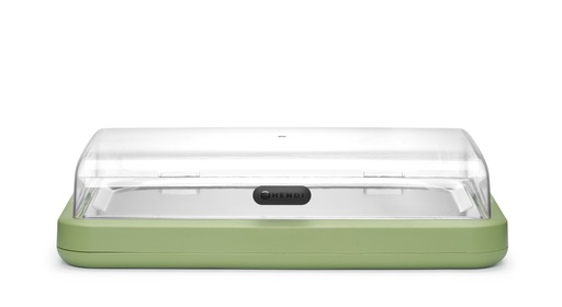 [00102385] HENDI - UNIQ GREEN REFRIGERATED COUNTER DISPLAY CASE WITH LID - 59.3 × 38.9 CM - HEIGHT 14.7 CM
