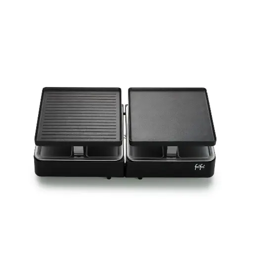 [00102473] FRIFRI - UITBREIDBAAR RACLETTEAPPARAAT - OMKEERBARE BAKPLAAT - 1300 W - 31 × 29,8 CM - HOOGTE 23 CM