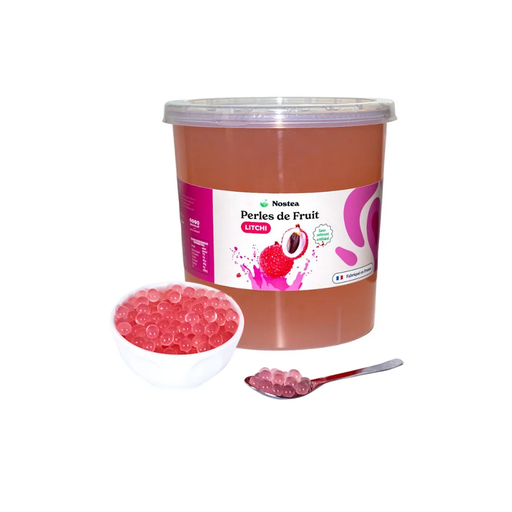 [00102496] NOSTEA - PERLES DE FRUITS GOÛT LITCHI POUR BUBBLE TEA 3.2KG 