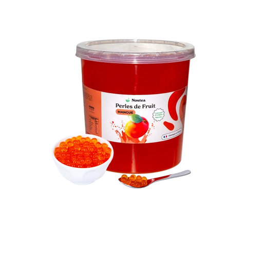[00102497] NOSTEA - PERLES DE FRUITS GOÛT MANGUE POUR BUBBLE TEA 3.2KG 
