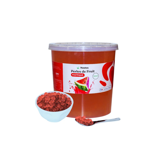 [00102500] NOSTEA - PERLES DE FRUITS GOÛT PASTÈQUE POUR BUBBLE TEA 3.2KG