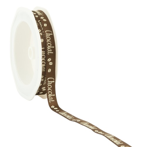 [00102565] SATIJNLINT - CHOCOLADEBRUIN - 10MM × 20M