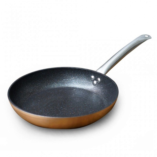 [55023325] IBILI NATURA KOPEREN PAN 26 CM ANTI-AANBAKPLAAT STEEN ALLE KOOKPLAAT