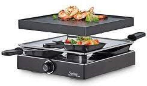 [62250425] SPRING RACLETTE BLACK 4 CLASSIC + GRILL 4P 21.5X21.5XH13CM