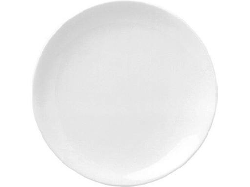 [60251424] GURAL FLAT PLATE 25CM WHITE PORCELAIN - 601113