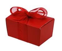 [70410162] BALLOTIN "COLOR" 125GR ROUGE FRAISE 84 X 55 X 42 MM 25PCES