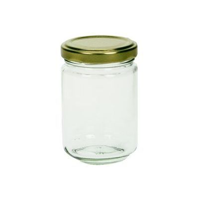 [57657876] C&T SET OF 6 JAM JARS 156ML ROUND A/C GOLD