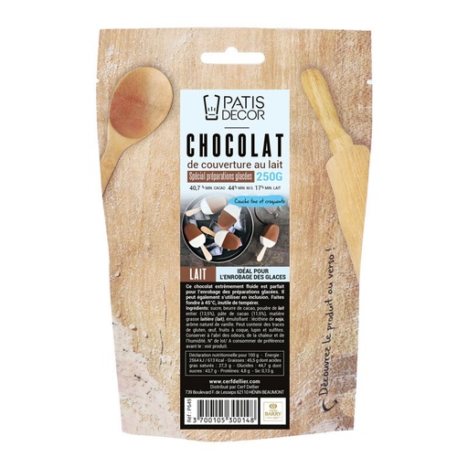 [08075530] CHOCOLAT AU LAIT SPECIAL PREPARATIONS GLACEES  250G