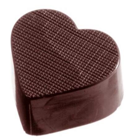 [70410304] MOULE À CHOCOLAT COEUR À CARREAUX CW101813.5X27.5CM * 4X8 *11GR