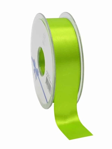 [70410068] RUBAN DOUBLE FACE SATIN VERT KIWI 25MM X 25M