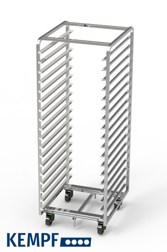 [55500285] 16-LAAGS GEBAKKEN LADDER 40 X 60 INGANG 60 ROESTVRIJ STAAL - AFSTAND TUSSEN NIVEAUS 10 CM