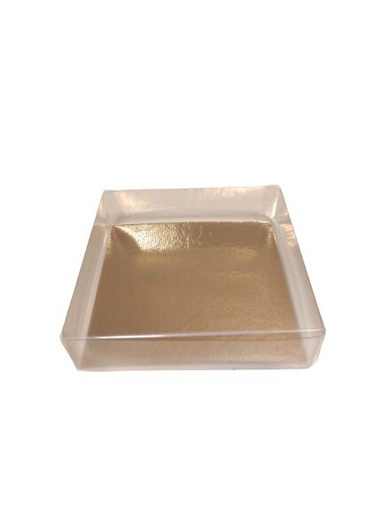 [41700031] VIERKANT CELLO ETUI MET GOUDEN KARTON 120X120X30MM DOOS VAN 100 STUKKEN=STUK
