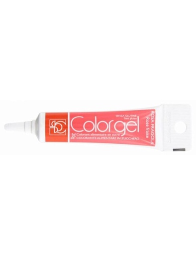 [70407077] KLEURSTOF GEL ROZE "AARDBEI" 20GR =BUIS