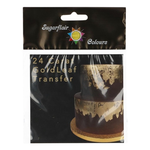 [08053722] SUGARFLAIR FEUILLE OR 80X80MM 24 CARAT