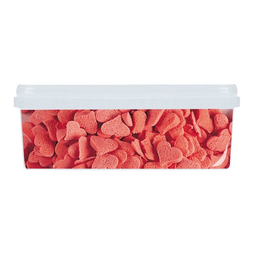 [08053869] 1057318 MINI CŒUR ROUGE EN SUCRE A PARSEMER   500G ***S/CDE***