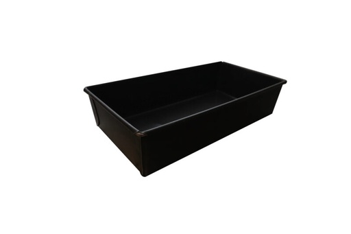[51211080] PLATINE A PAIN RECTANGULAIRE  26X13X6 CM EN TOLE NOIRE