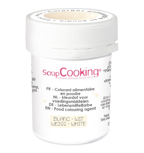 [08055647] SCRAPCOOKING KLEURSTOF ARTIFICIEEL WIT 5GR