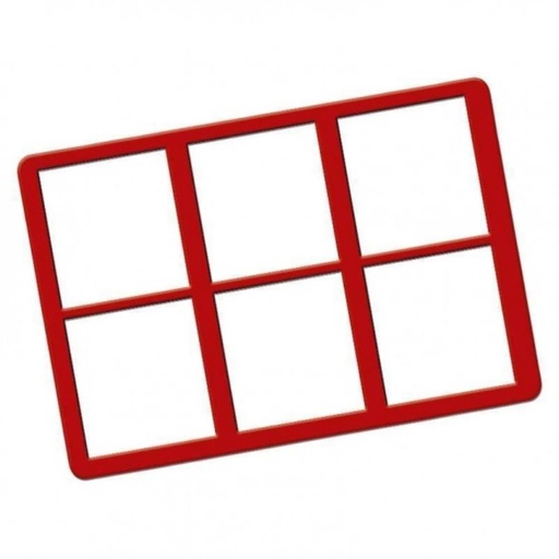 [70409085] SILICONEN STENCILS LOG KNOOP 290 X 195 X 2 MM 6 RECHTHOEKIGE AFDRUKKEN CHQ 037