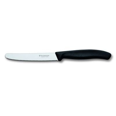 [57663215] VICTORINOX COUTEAU TABLE/TOMATES 10CM NOIR BOUT ARRONDI