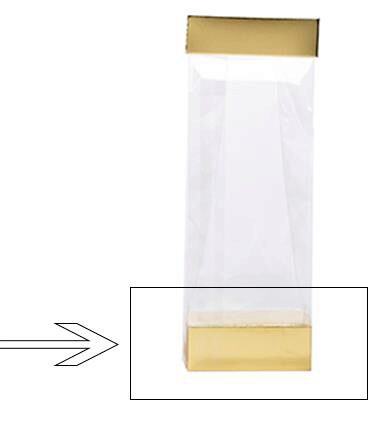 [60700294] BASE N°8 SHINY GOLD FOR BAG BOTTOM 8X5X3CM 100PCS