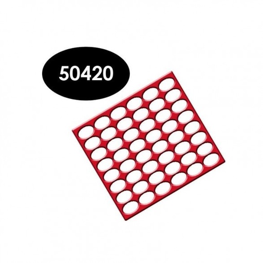 [70408011] SILICONE PATTERN 280X255X2MM 48 OVAL SHAPES 40 X 25 MM