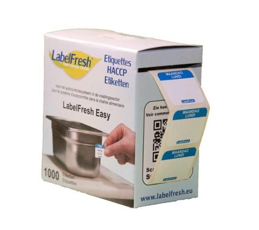 [70409745] LABELFRESH *EASY* 1000 ETIQUETTES 30 X 25 MM  "LUNDI"