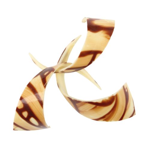 [08071209] 1032528 WITTE CHOCOLADEBRUINE MARMEREN GESP 9 CM 69 STUKS ***OP BESTELLING***