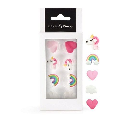 [08054165] 39303 CAKEDECO LICORNE  12 PIECES ***S/CD***
