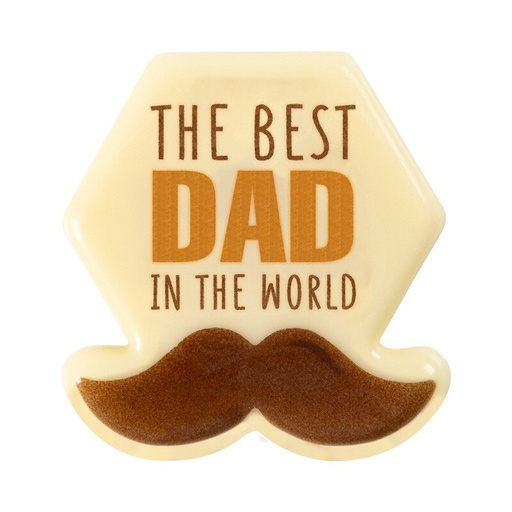 [08058346] 2011035 BEST DAD MUSTACHE PLATE 3.8 CM 120PCS ***S/CDE***