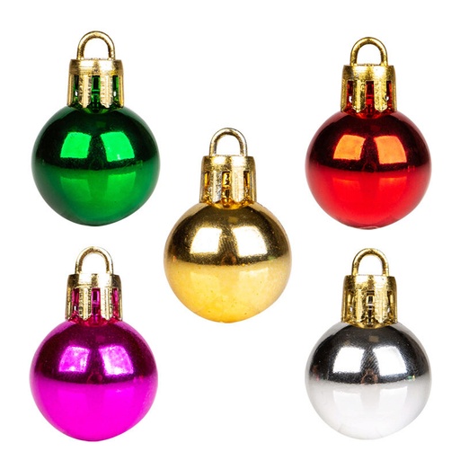 [08082221]  1059910 CHRISTMAS BALLS ASSORTED COLORS 100 PCES